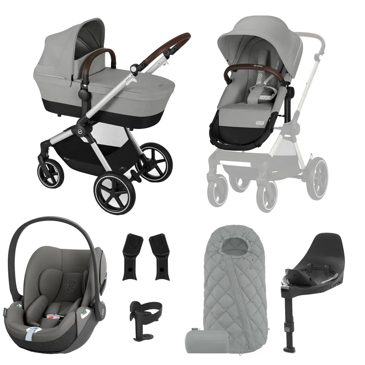 Cybex Eos Lux Luxury 9 Piece Bundle - Stone Grey 2