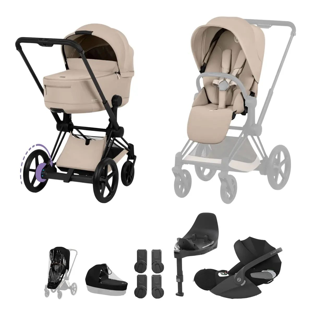 Cybex Epriam Ultimate Bundle - Comfort Collection - Cozy Beige 1