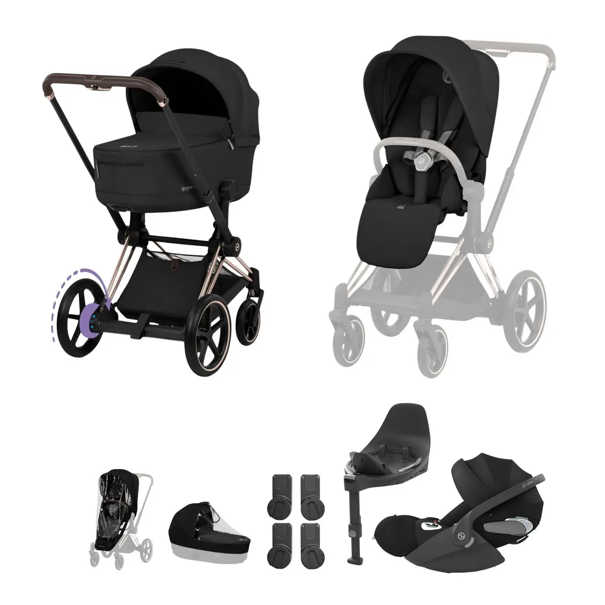 Cybex Epriam Ultimate Bundle - Comfort Collection - Sepia Black 1