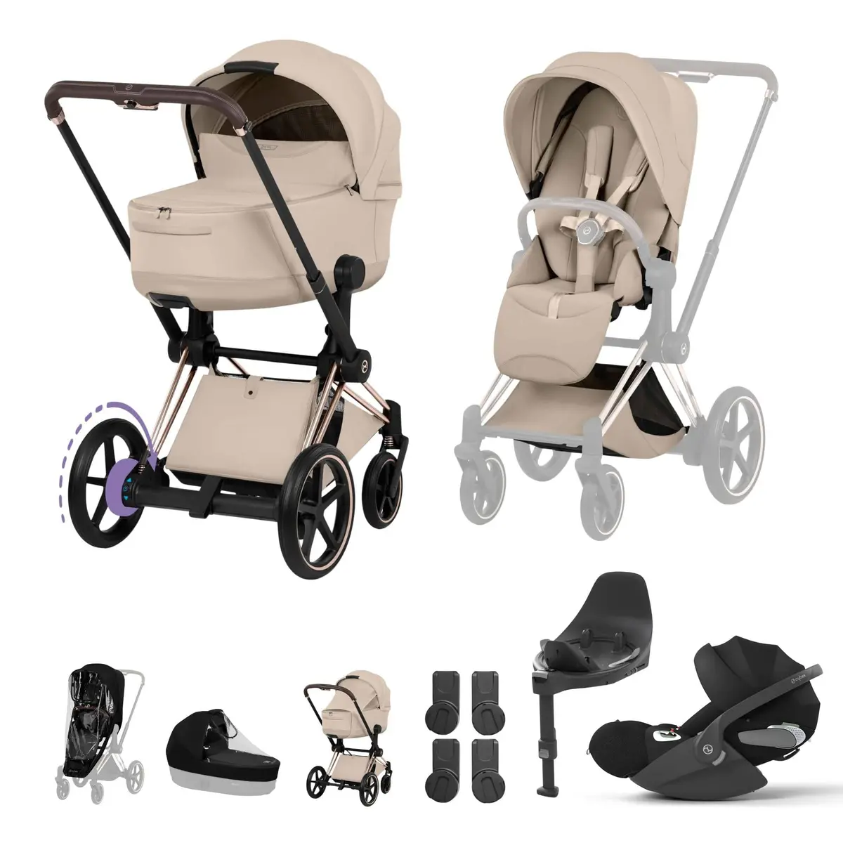 Cybex Epriam Ultimate Bundle - Style Collection - Cozy Beige 1