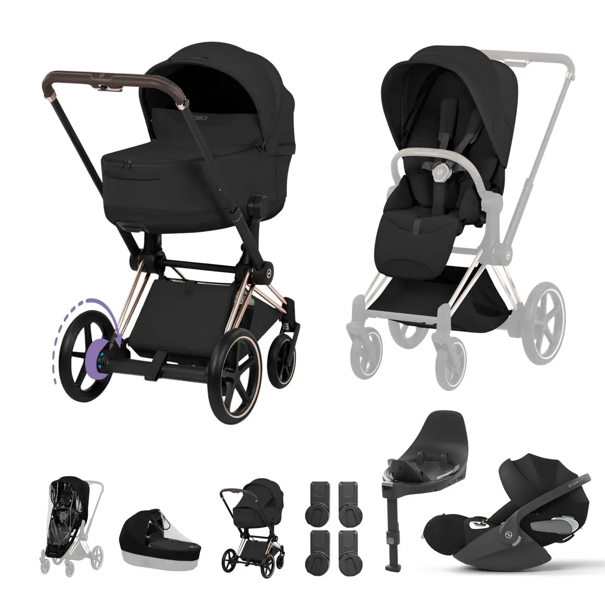 Cybex Epriam Ultimate Bundle - Style Collection - Sepia Black 1