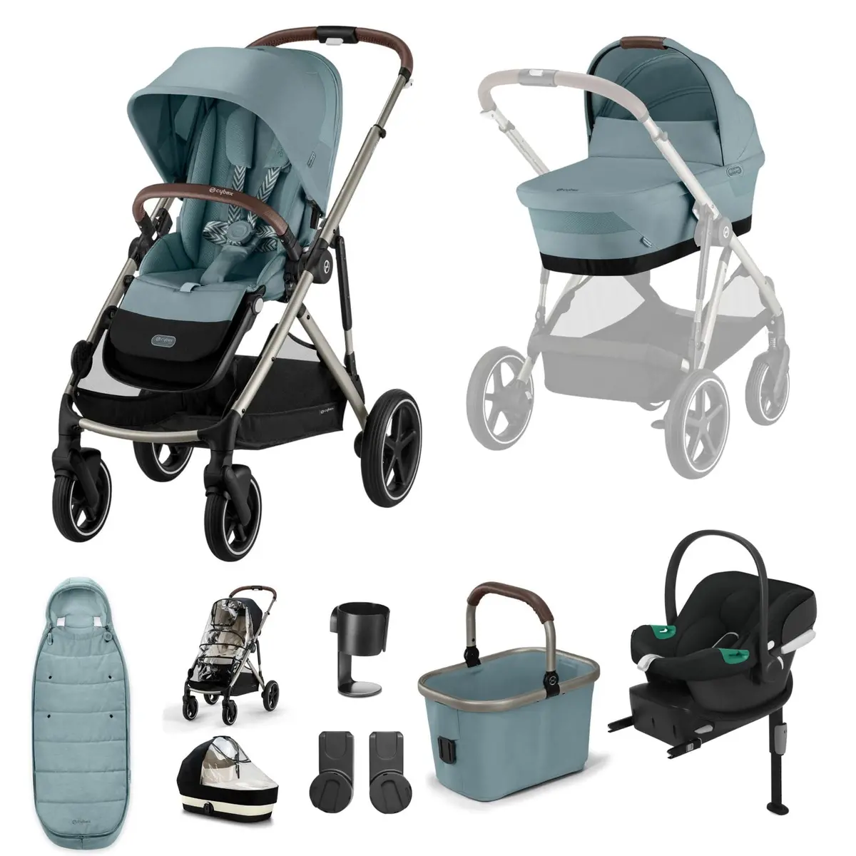 Cybex Gazelle S Comfort Bundle - Taupe/Stormy Blue 2