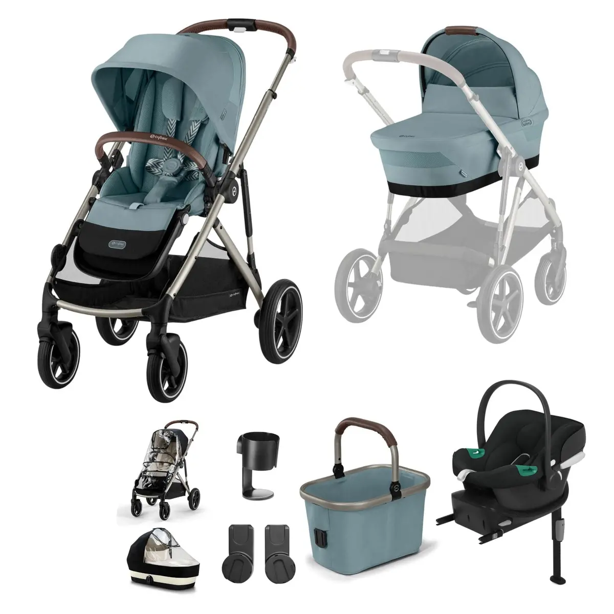 Cybex Gazelle S Comfort Bundle - Taupe/Stormy Blue 3