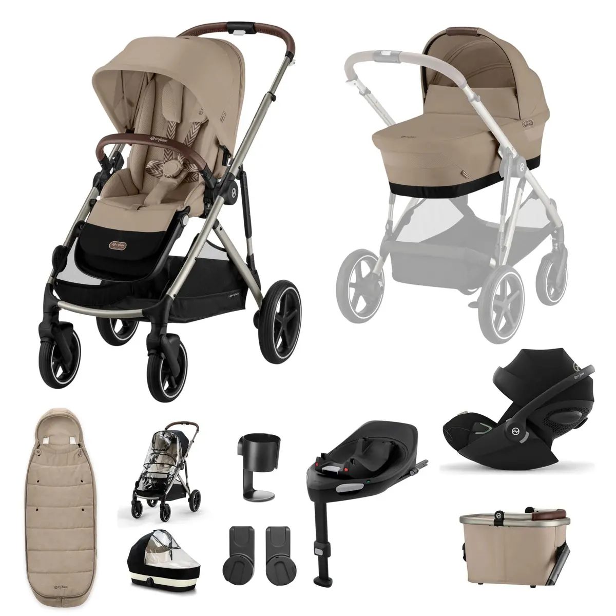 Cybex Gazelle S Luxury Bundle - Taupe/Almond Beige 1
