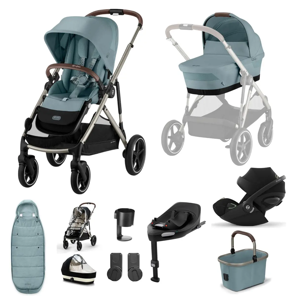 Cybex Gazelle S Luxury Bundle - Taupe/Stormy Blue 1