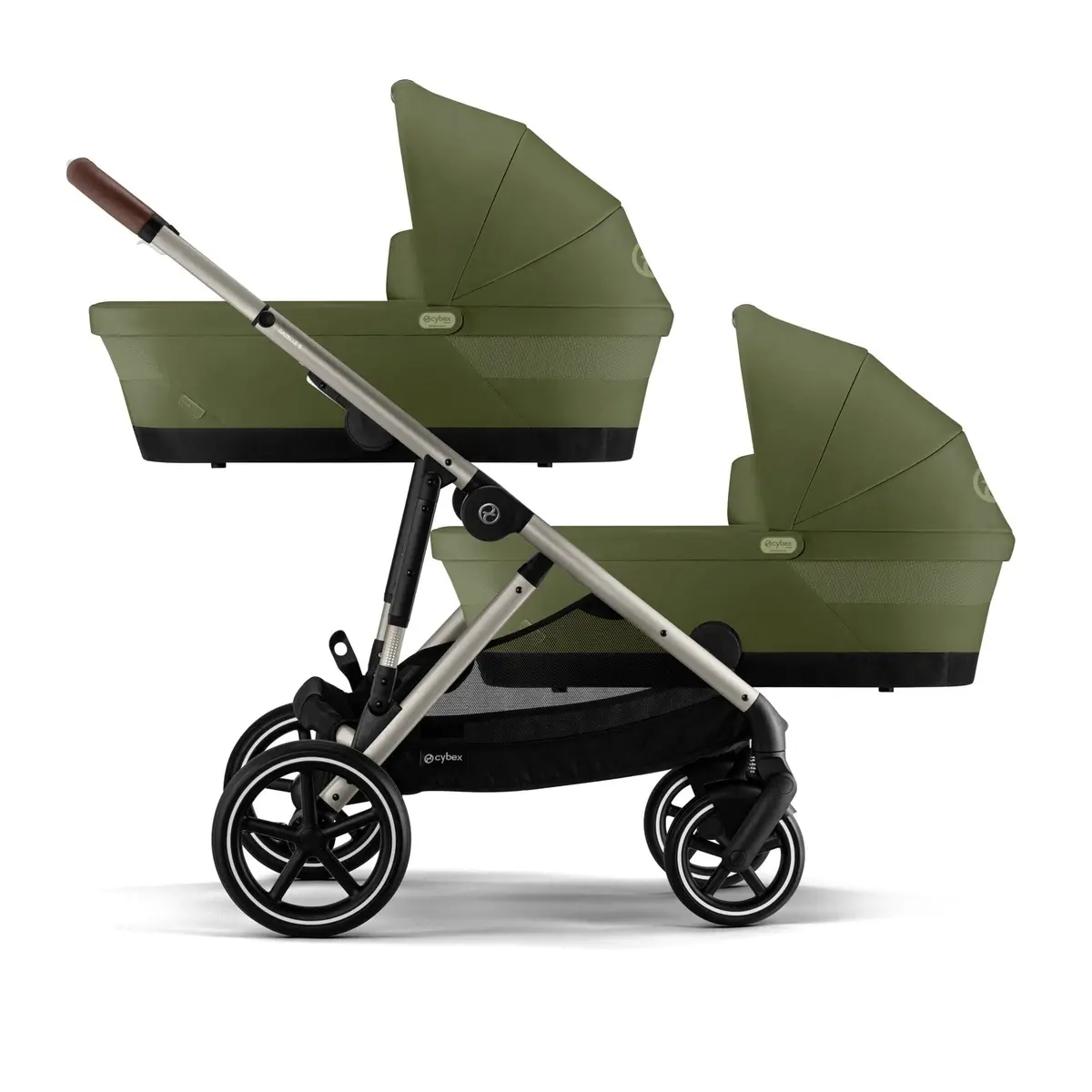 Cybex Gazelle S Twin Luxury Pushchair Bundle - Moss Green 3