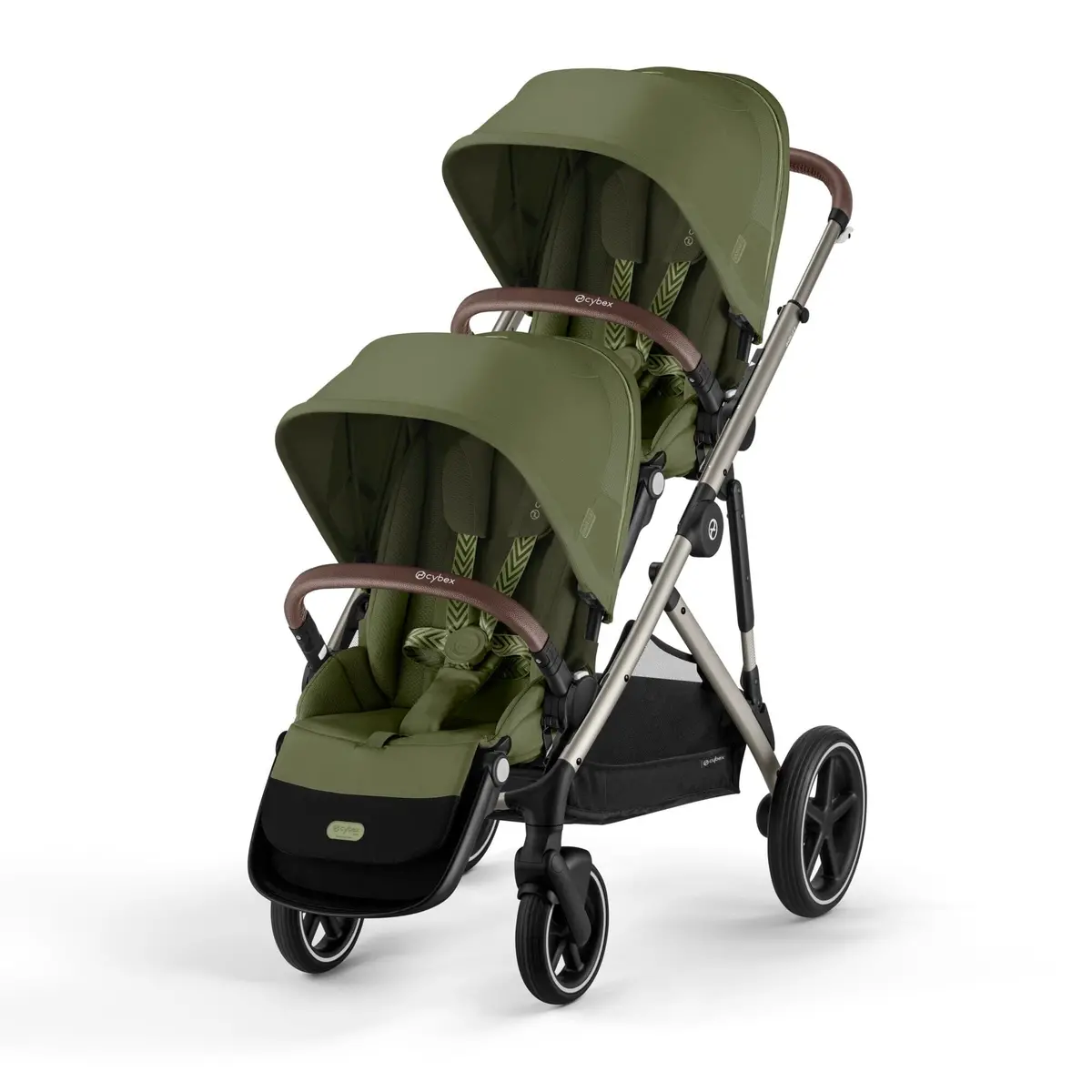 Cybex Gazelle S Twin Luxury Pushchair Bundle - Moss Green 2