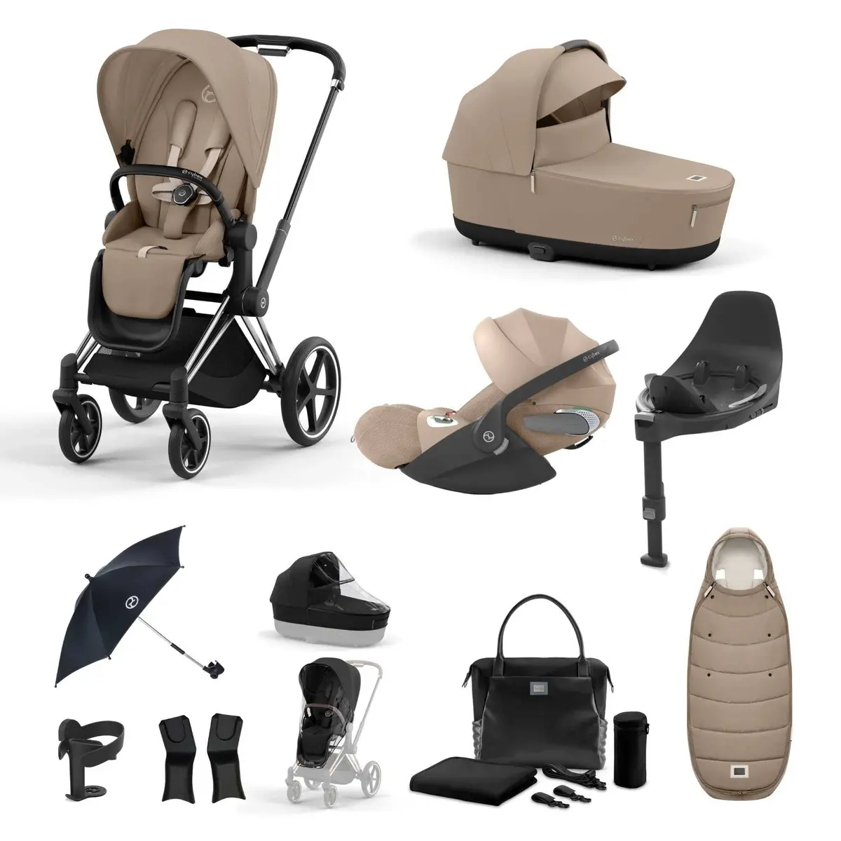 Cybex Priam Cloud T Travel System - Cozy Beige 2