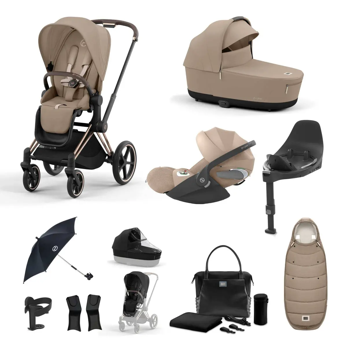 Cybex Priam Cloud T Travel System - Cozy Beige 8