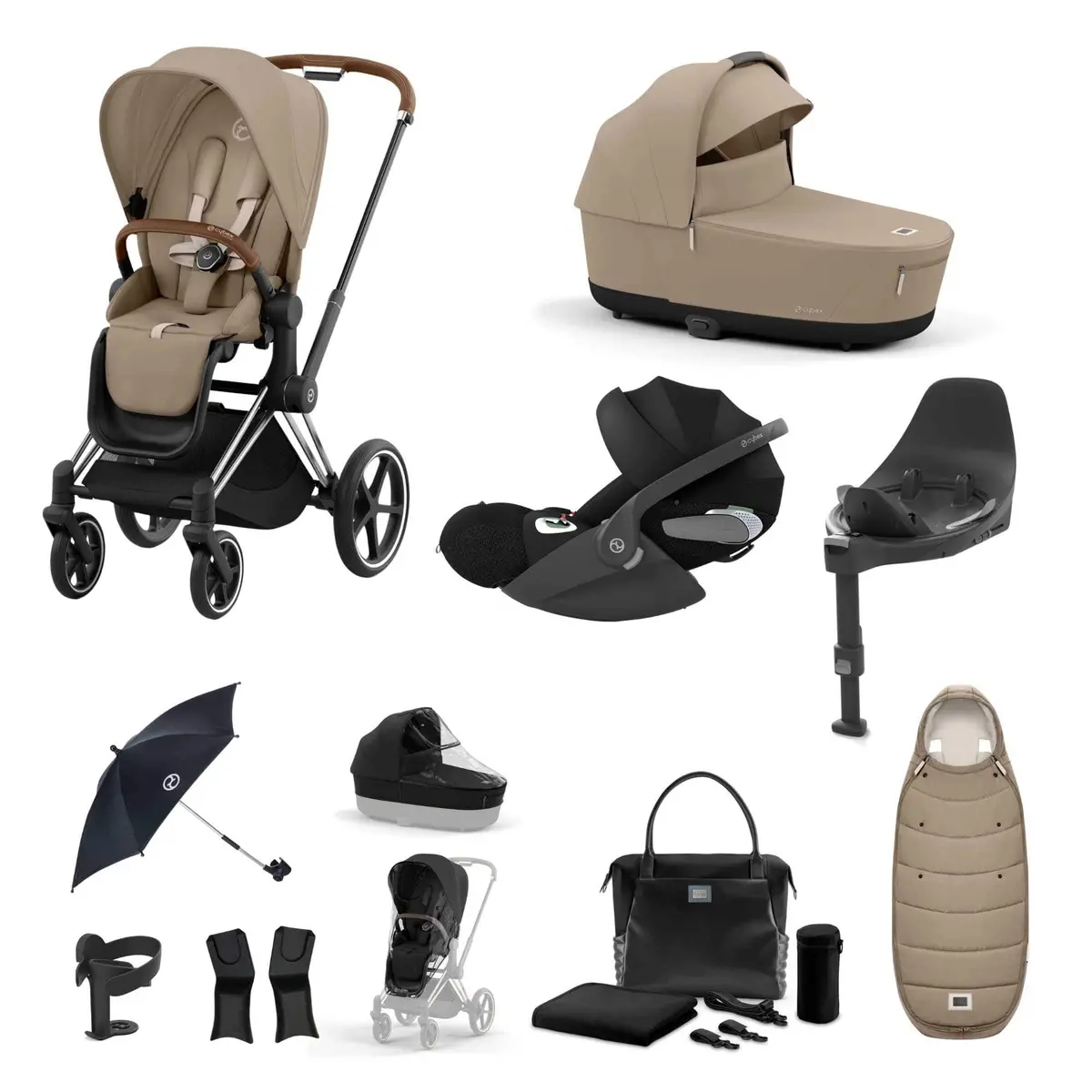 Cybex Priam Cloud T Travel System - Cozy Beige 3