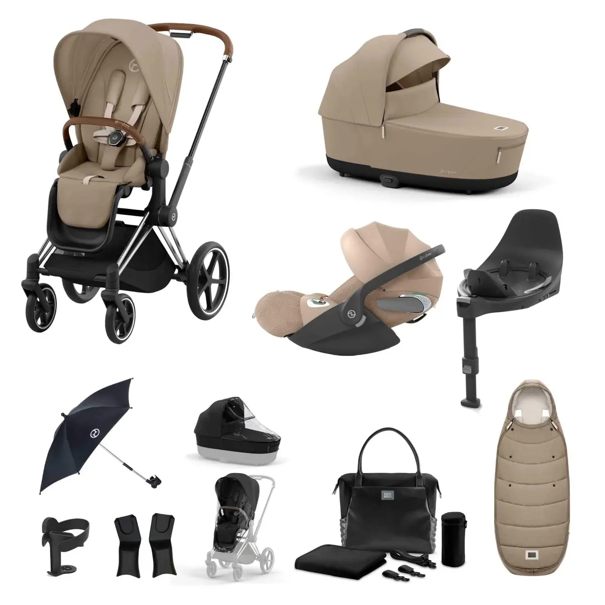 Cybex Priam Cloud T Travel System - Cozy Beige 4