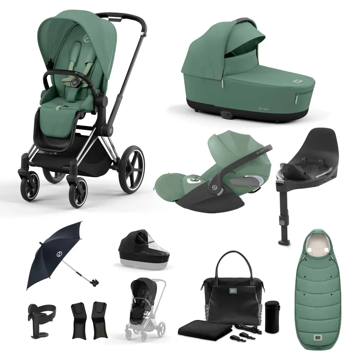 Cybex Priam Cloud T Travel System - Leaf Green 2