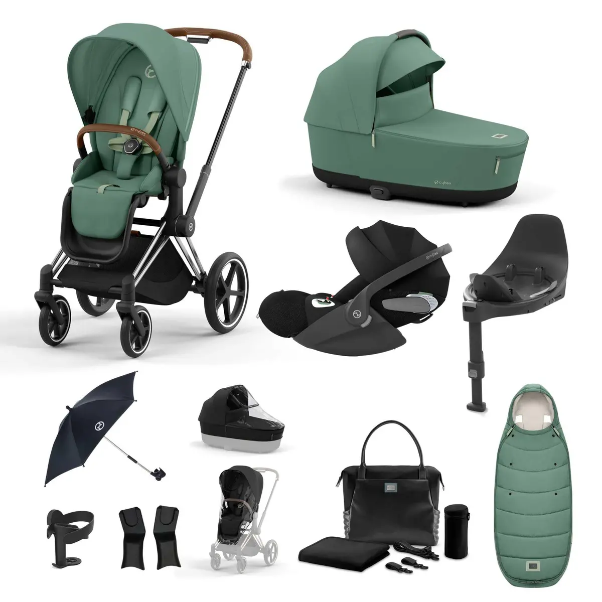 Cybex Priam Cloud T Travel System - Leaf Green 3