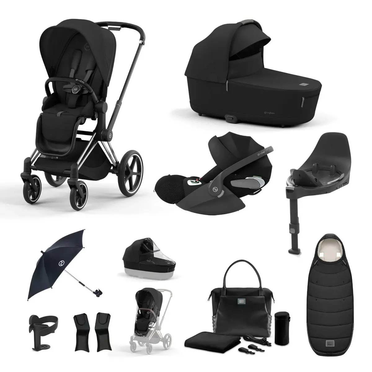Cybex Priam Cloud T Travel System - Sepia Black 1