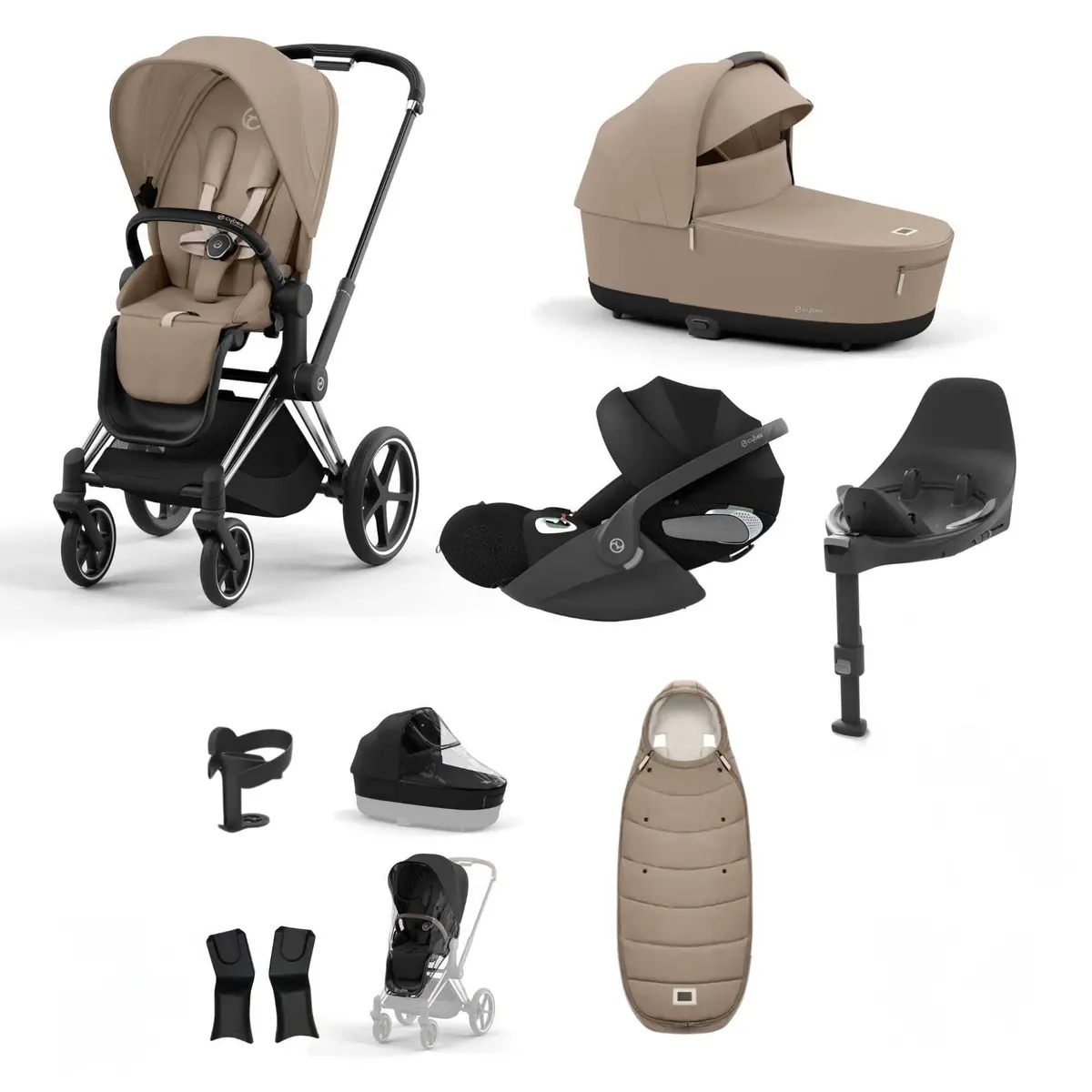 Cybex Priam Essential Travel Bundle - Cozy Beige 1