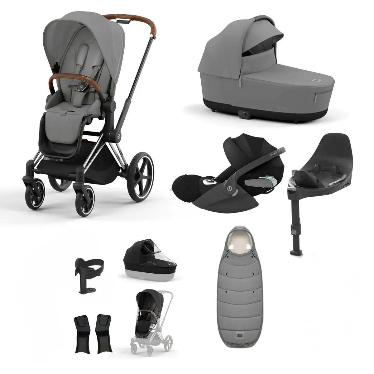 Cybex Priam Essential Travel Bundle - Mirage Grey 1