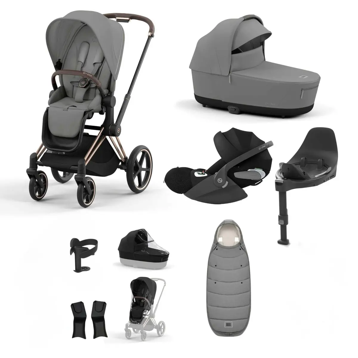 Cybex Priam Essential Travel Bundle - Mirage Grey 7