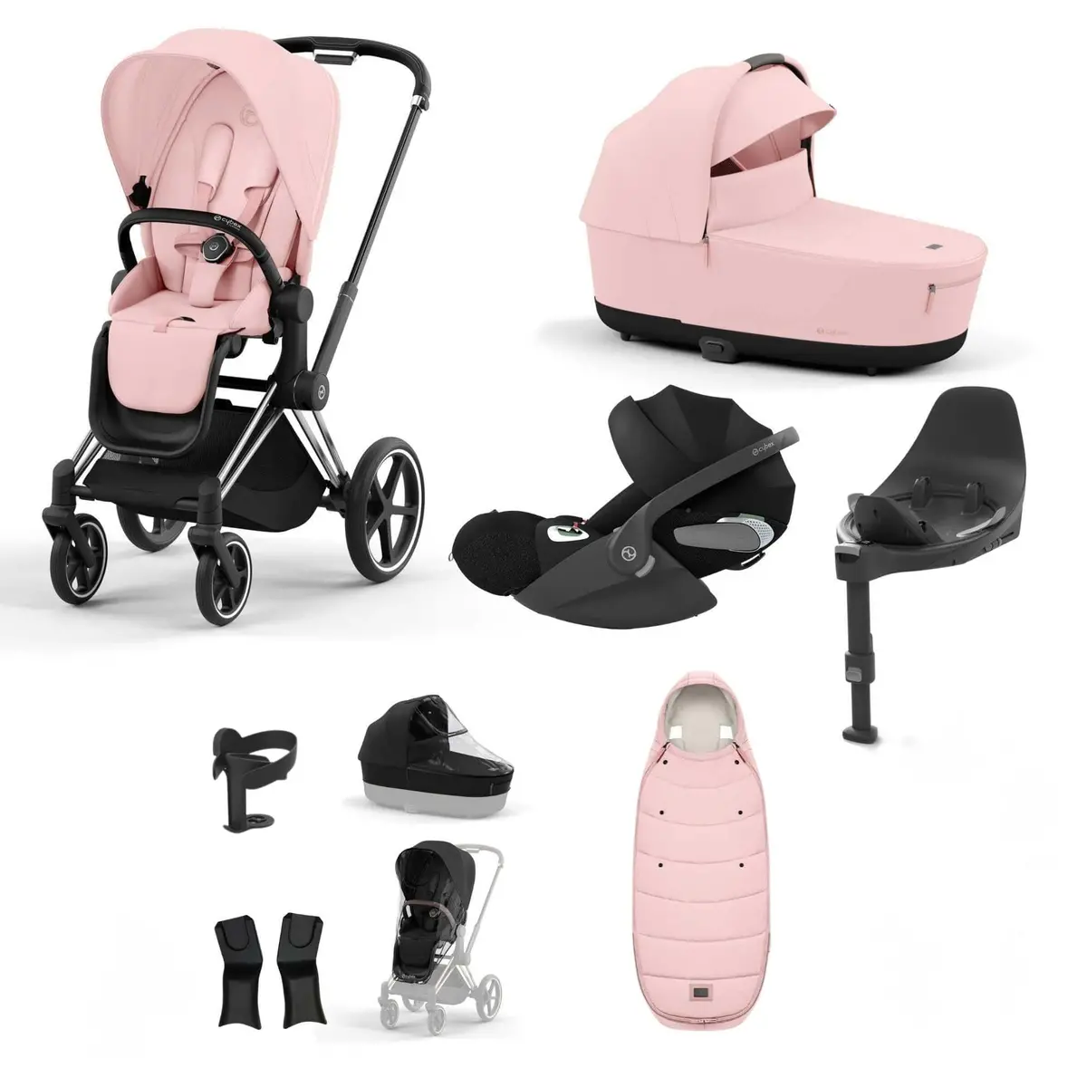Cybex Priam Essential Travel Bundle - Peach Pink 1