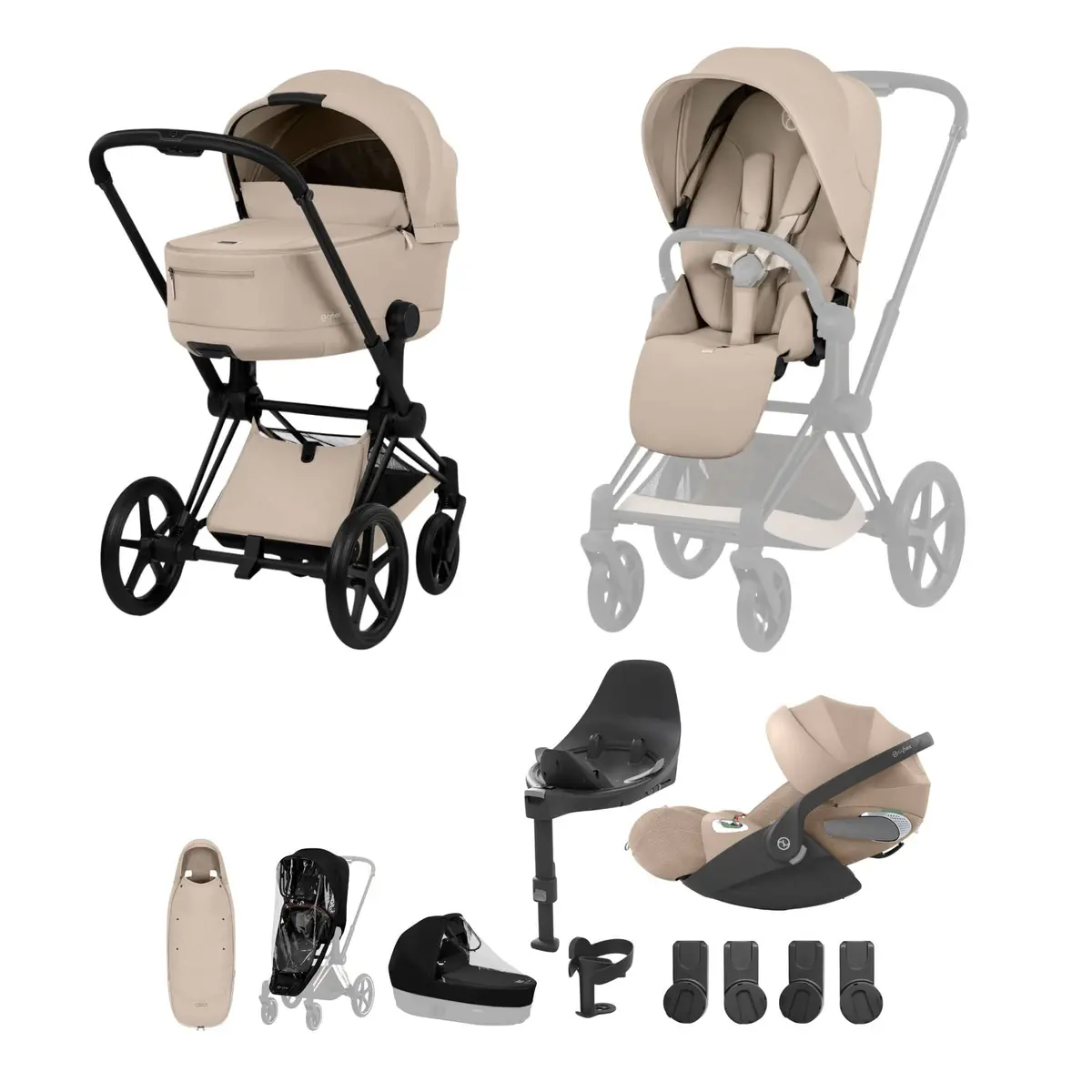 Cybex Priam Ultimate Accessory Bundle - Comfort Collection - Cozy Beige 2