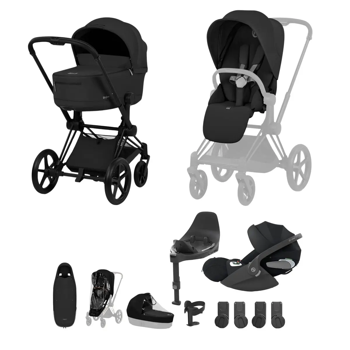 Cybex Priam Ultimate Accessory Bundle - Comfort Collection - Sepia Black 4