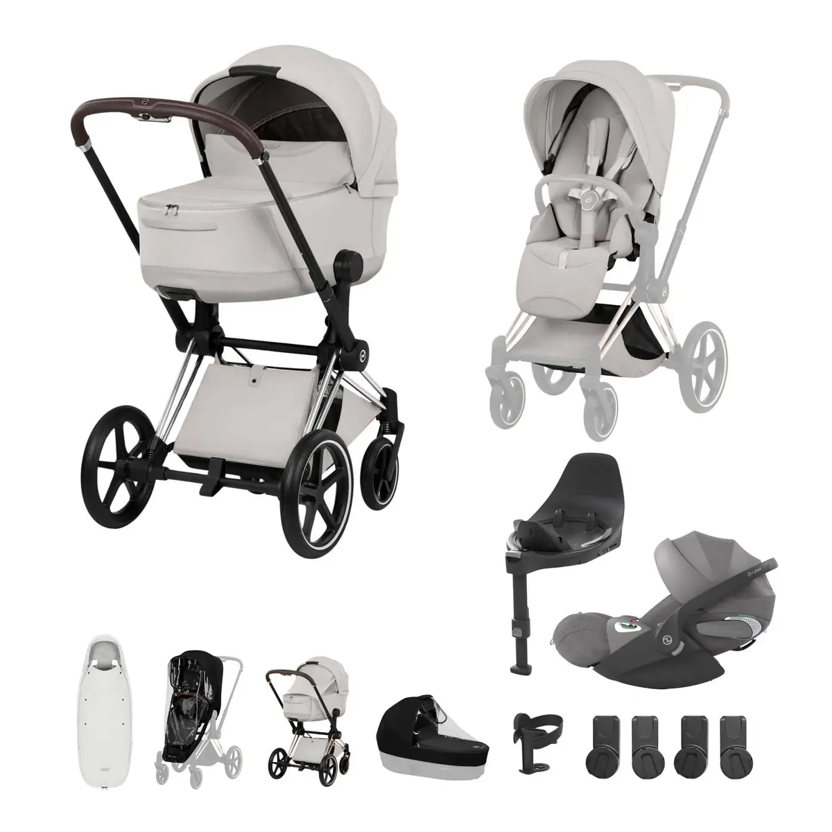 Cybex Priam Ultimate Accessory Bundle - Style Collection - City Grey 6