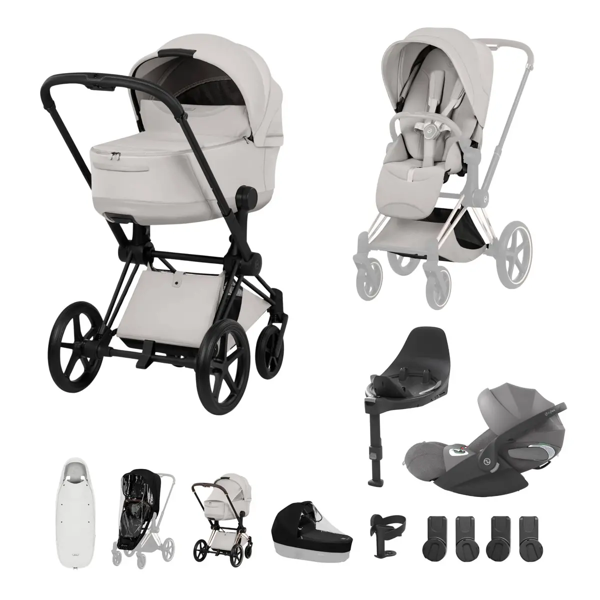 Cybex Priam Ultimate Accessory Bundle - Style Collection - City Grey 4