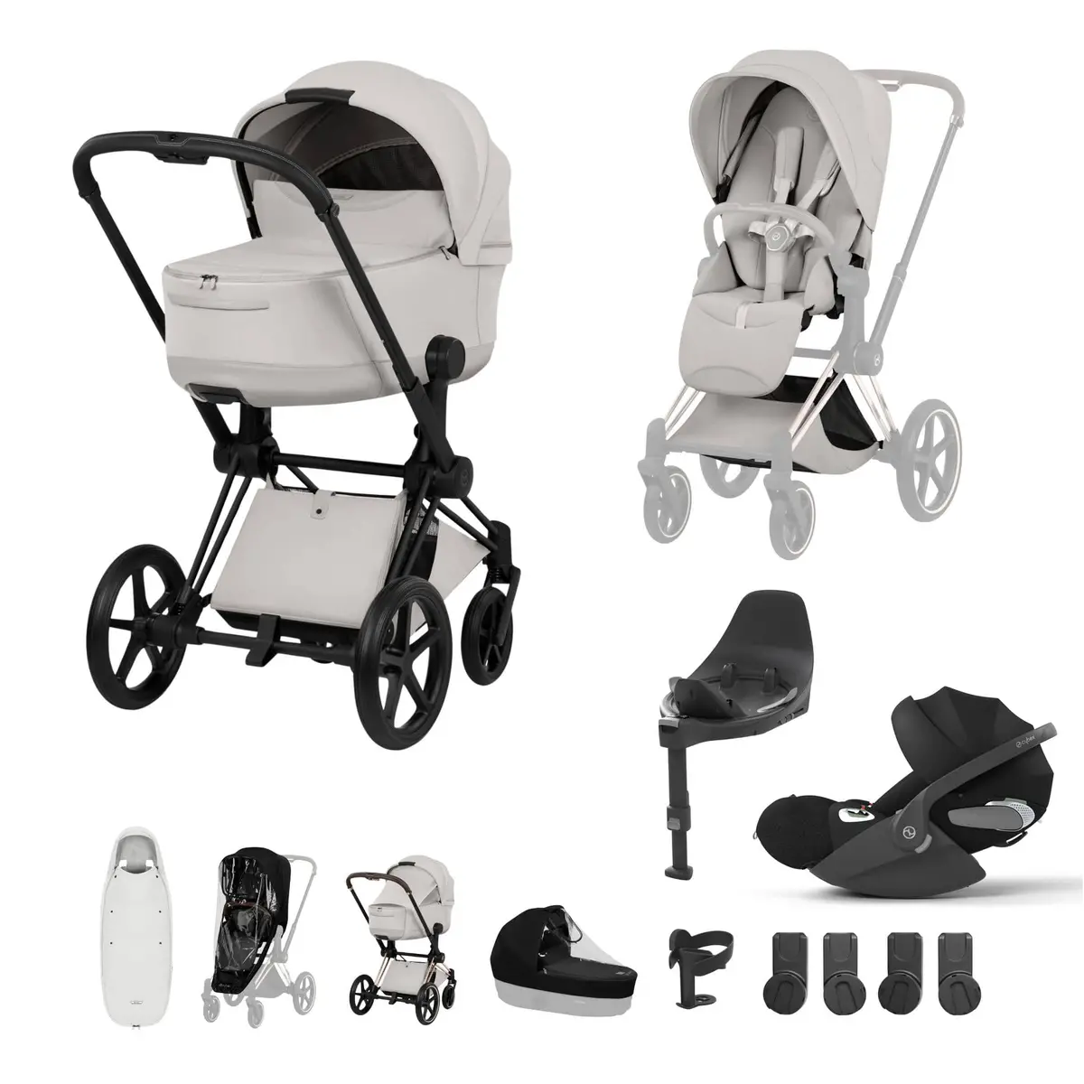 Cybex Priam Ultimate Accessory Bundle - Style Collection - City Grey 3