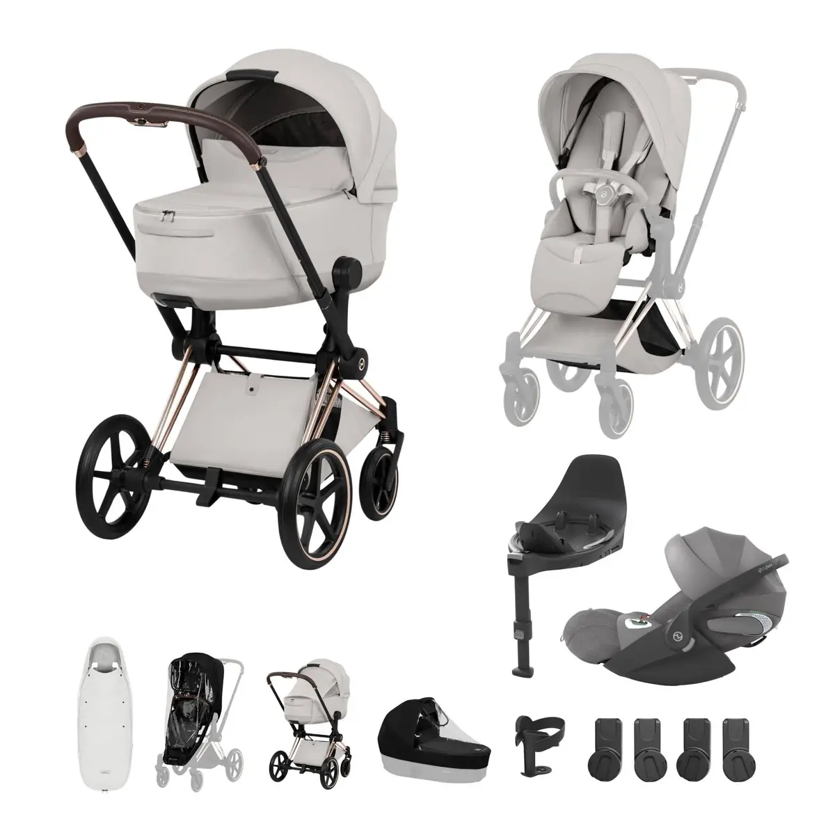 Cybex Priam Ultimate Accessory Bundle - Style Collection - City Grey 2