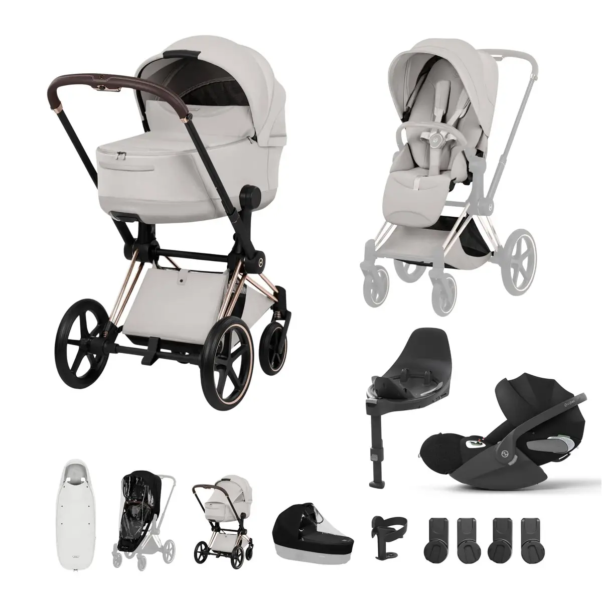 Cybex Priam Ultimate Accessory Bundle - Style Collection - City Grey 1