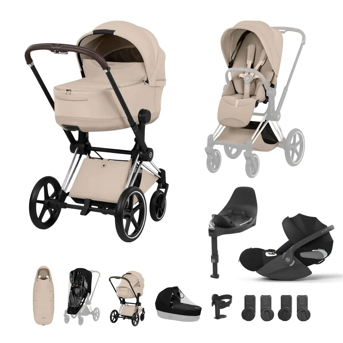 Cybex Priam Ultimate Accessory Bundle - Style Collection - Cozy Beige 5