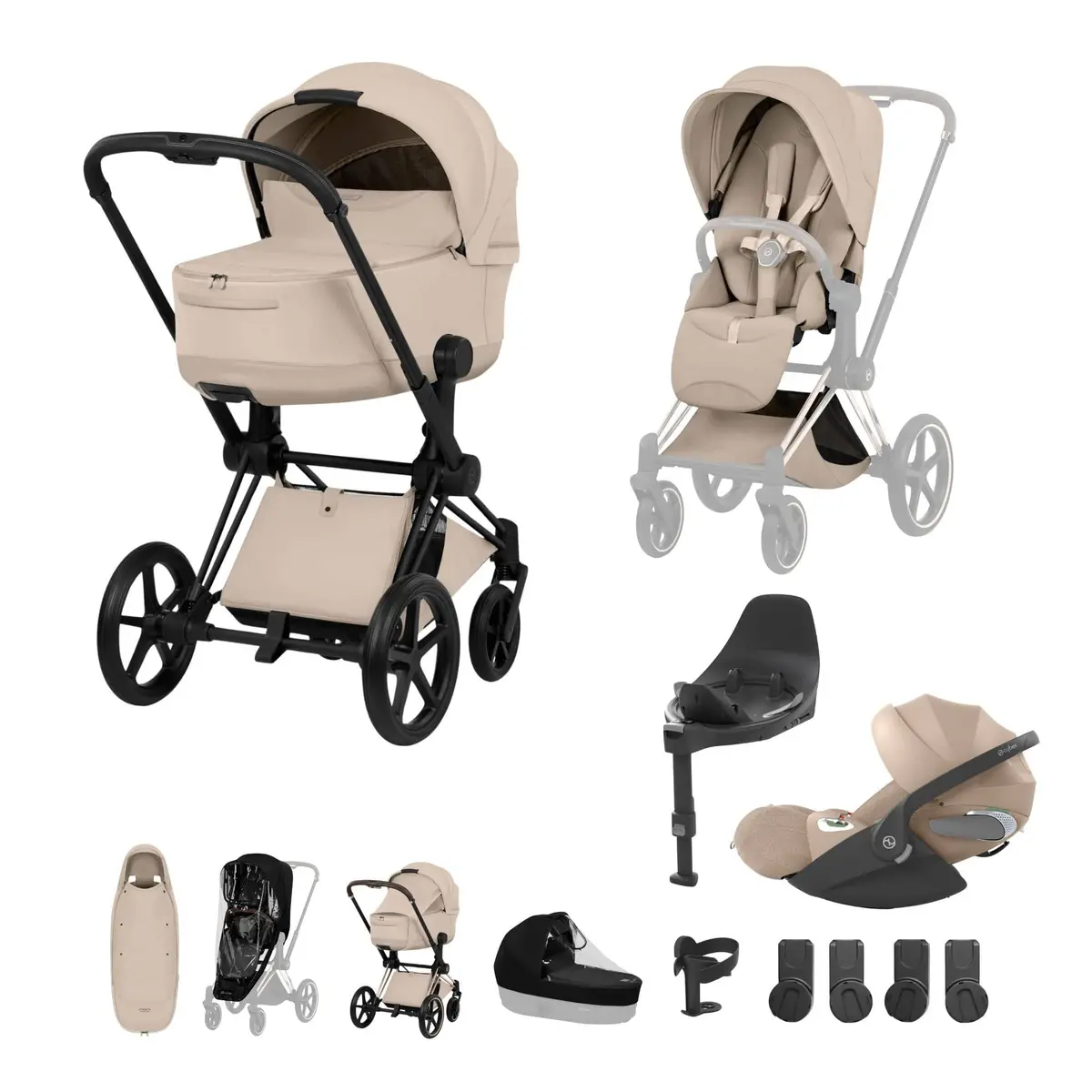 Cybex Priam Ultimate Accessory Bundle - Style Collection - Cozy Beige 4
