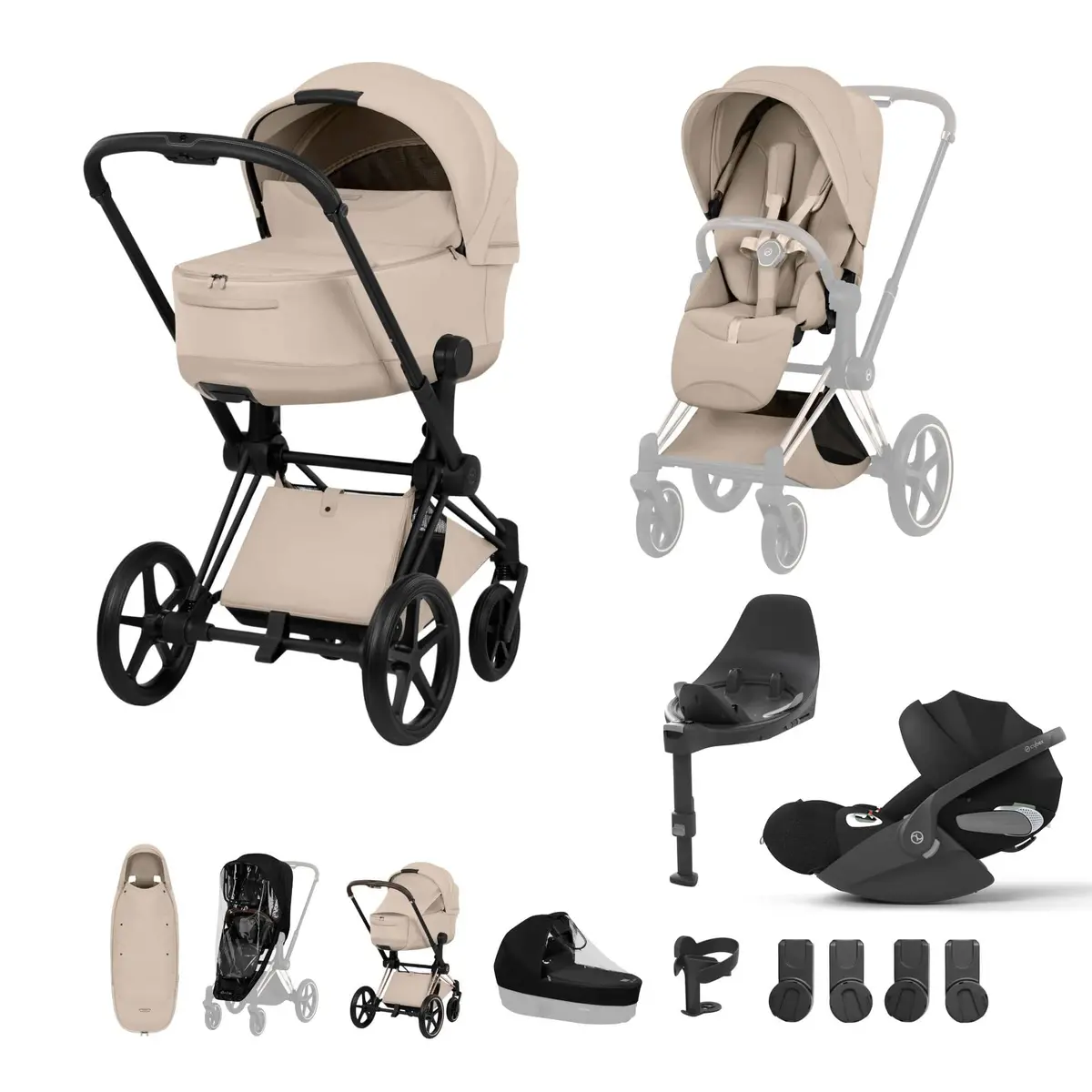 Cybex Priam Ultimate Accessory Bundle - Style Collection - Cozy Beige 3