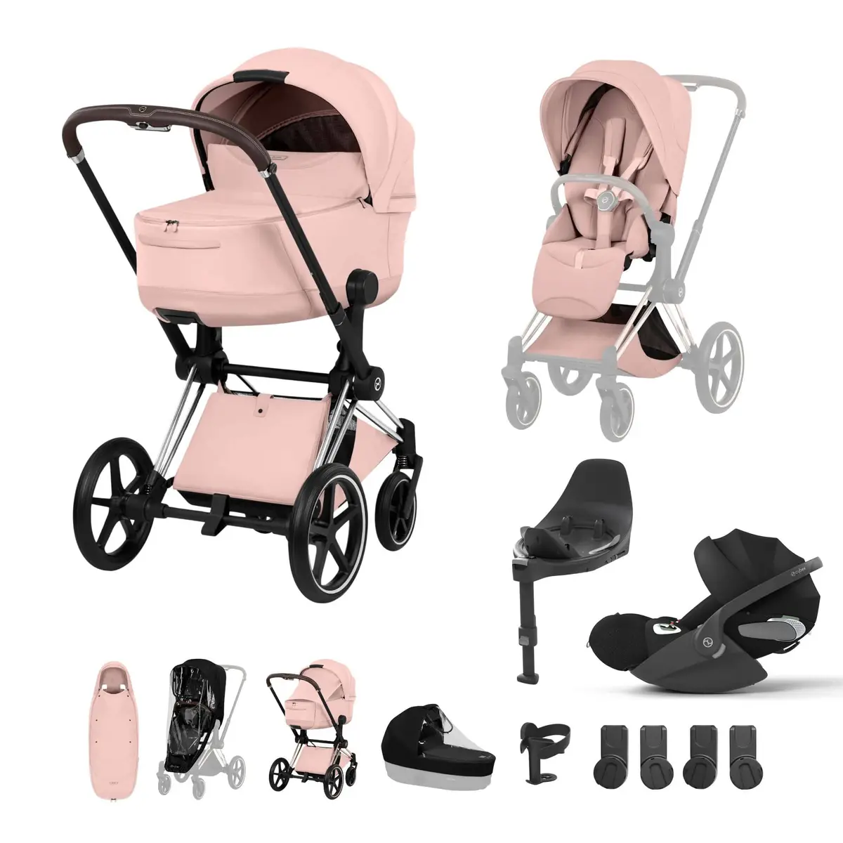 Cybex Priam Ultimate Accessory Bundle - Style Collection - Peach Pink 5