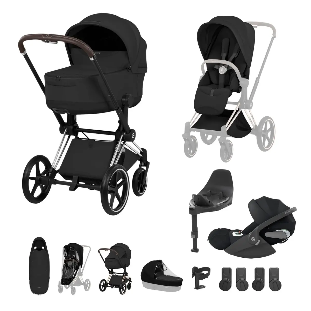 Cybex Priam Ultimate Accessory Bundle - Style Collection - Sepia Black 6