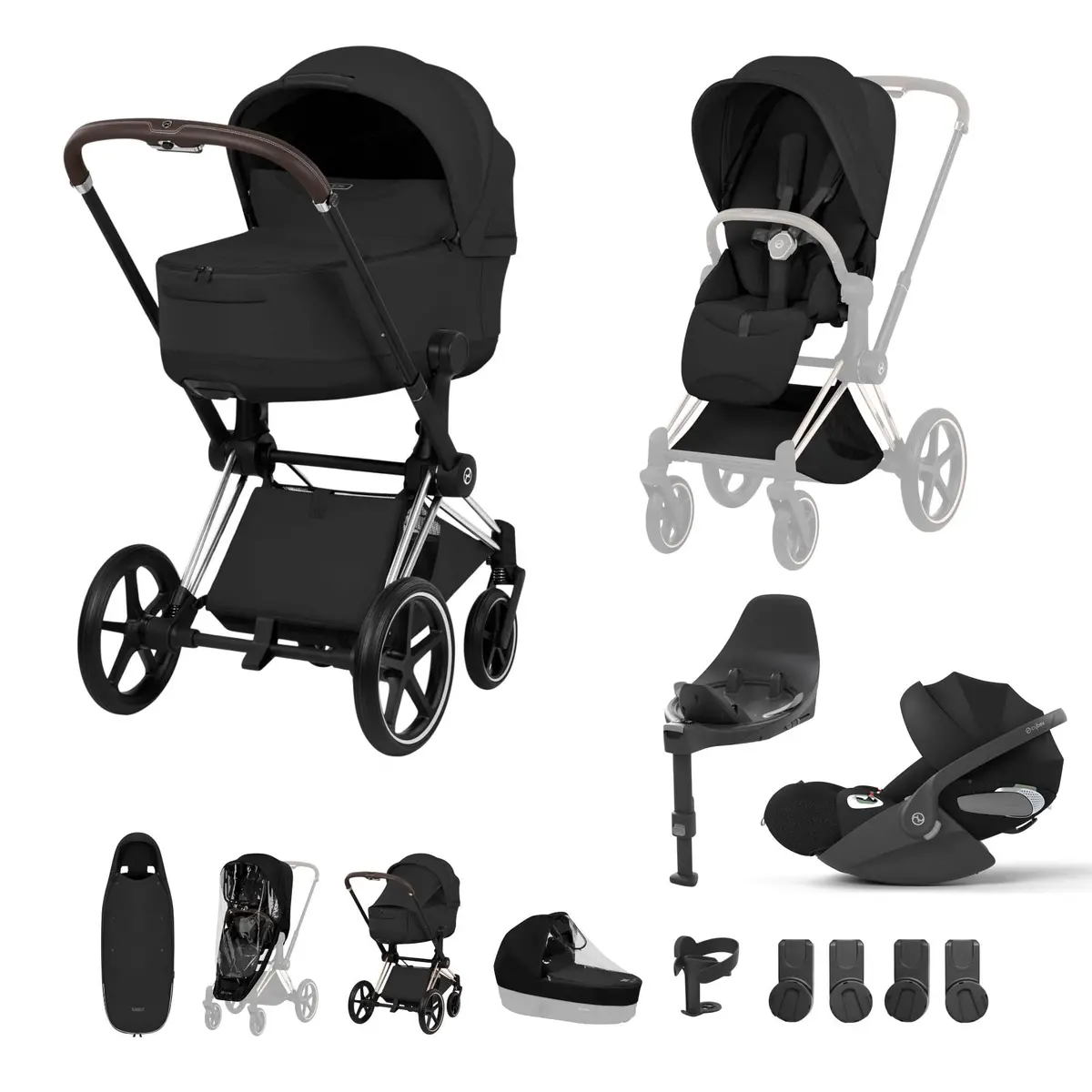 Cybex Priam Ultimate Accessory Bundle - Style Collection - Sepia Black 5