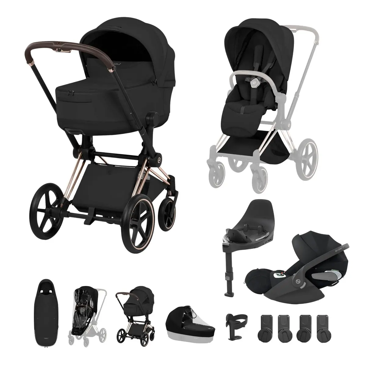 Cybex Priam Ultimate Accessory Bundle - Style Collection - Sepia Black 2