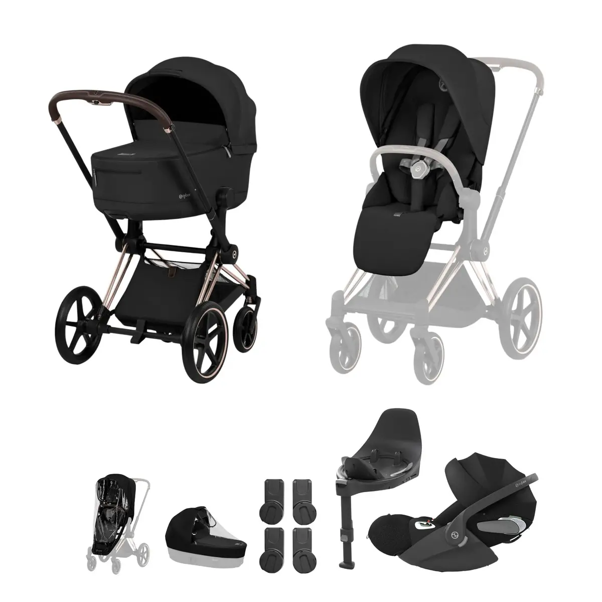 Cybex Priam Ultimate Bundle - Comfort Collection - Sepia Black 1