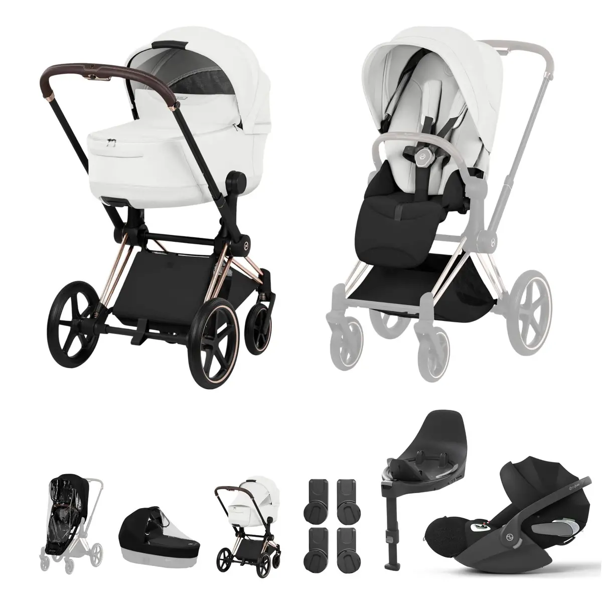 Cybex Priam Ultimate Bundle - Style Collection - Off White 1