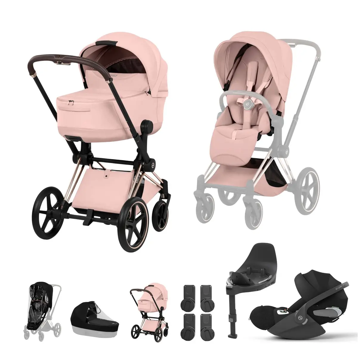 Cybex Priam Ultimate Bundle - Style Collection - Peach Pink 1