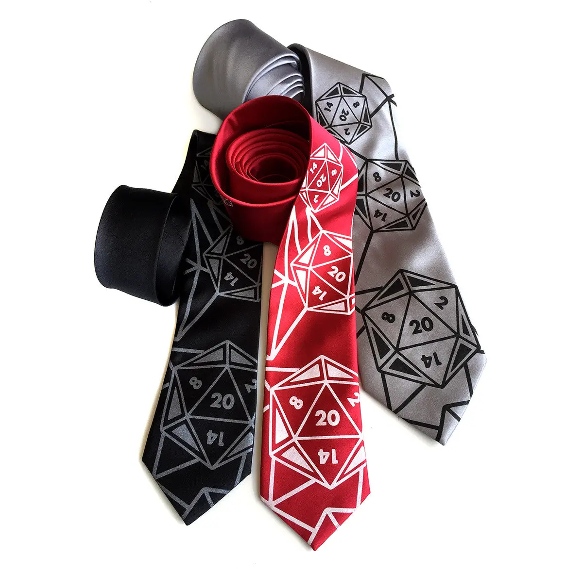 D20 Dice Necktie, Twenty Sided Tie 1
