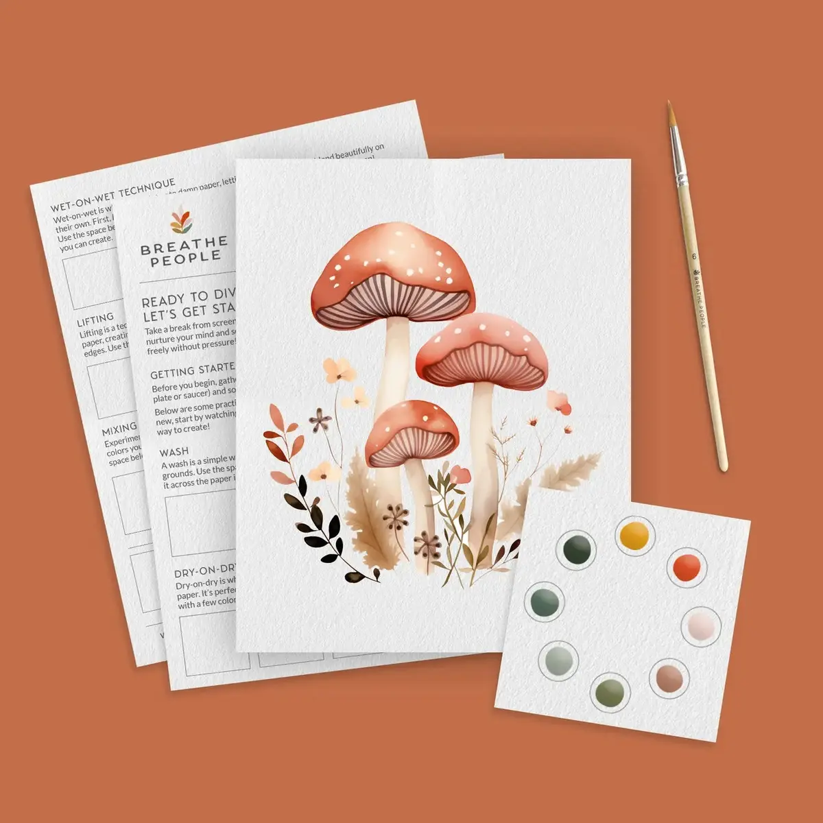 Mushroom Forest All-In-One Beginner Watercolor Kit 1