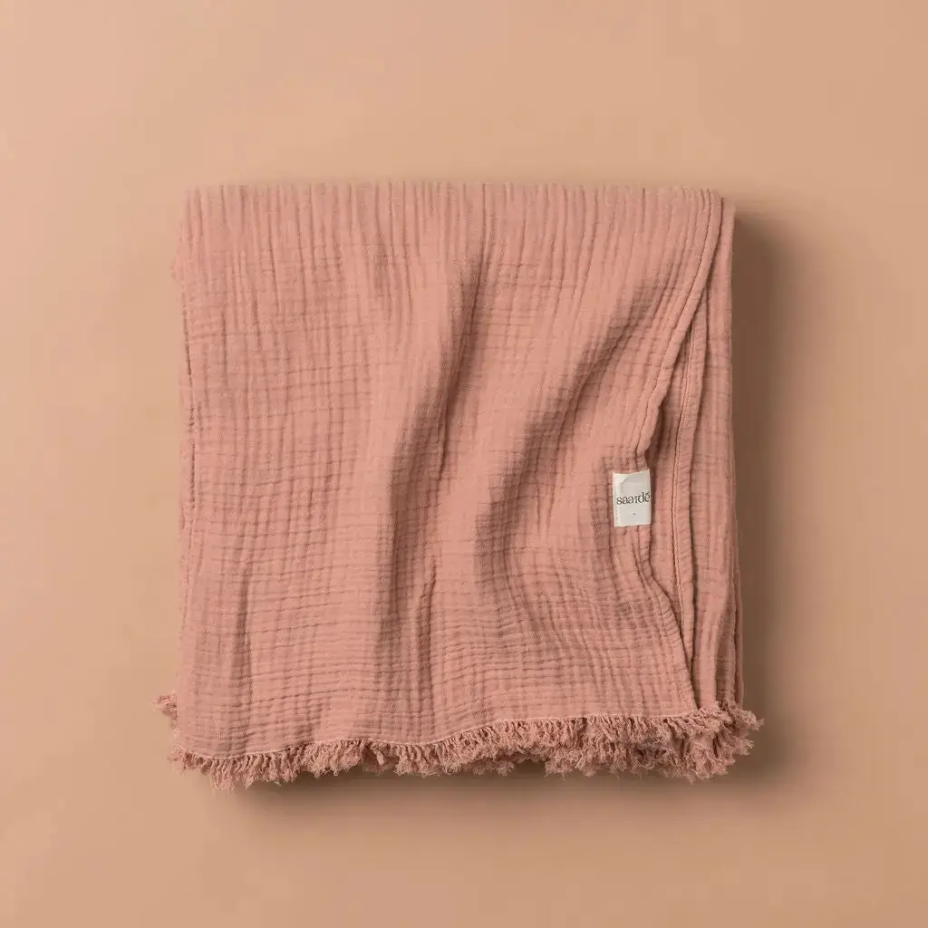 Enes Throw - Dusty Rose 1