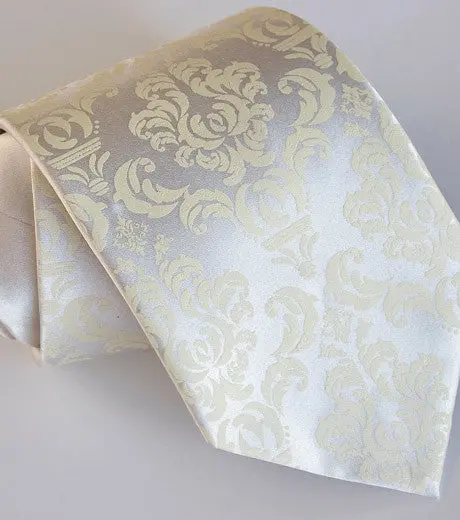 Damask Print Silk Necktie 1