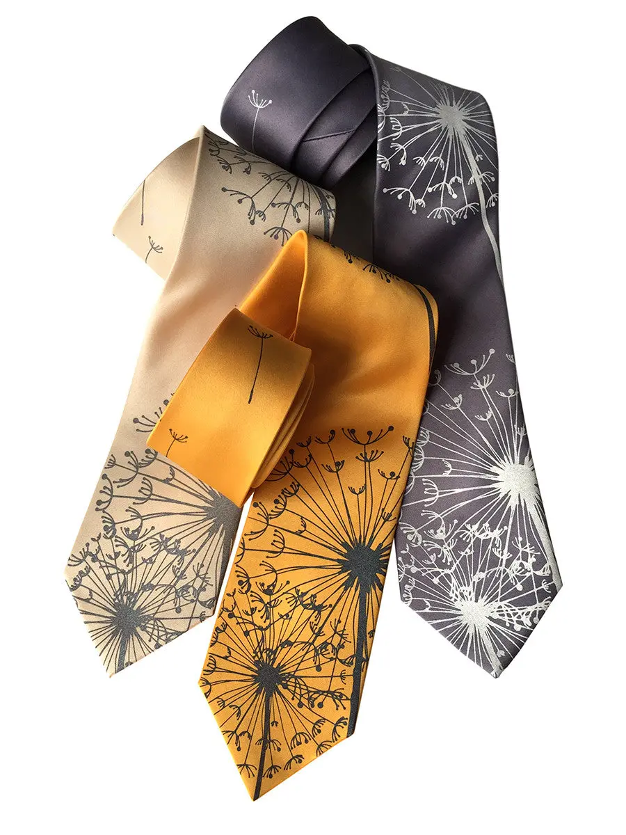Dandelion Print Necktie 1