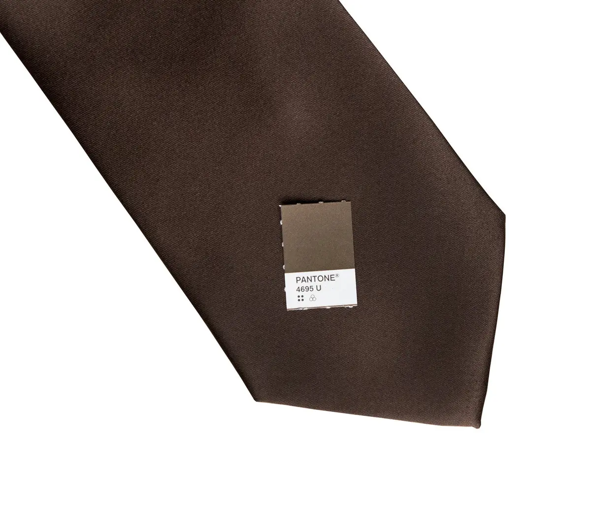 Dark Brown Necktie. Solid Color Satin Finish Tie, No Print 2