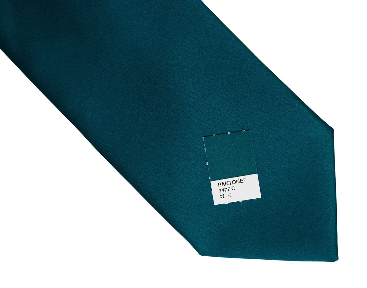 Dark Teal Necktie. Dark Green Solid Color Satin Finish Tie, No Print 2