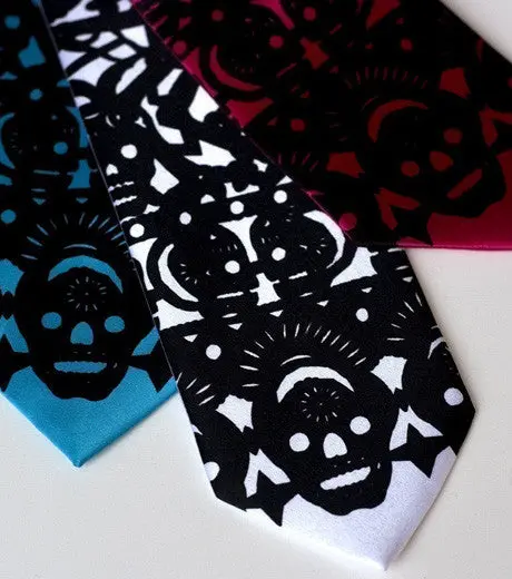 Papel Picado Necktie. Day Of The Dead Tie 2