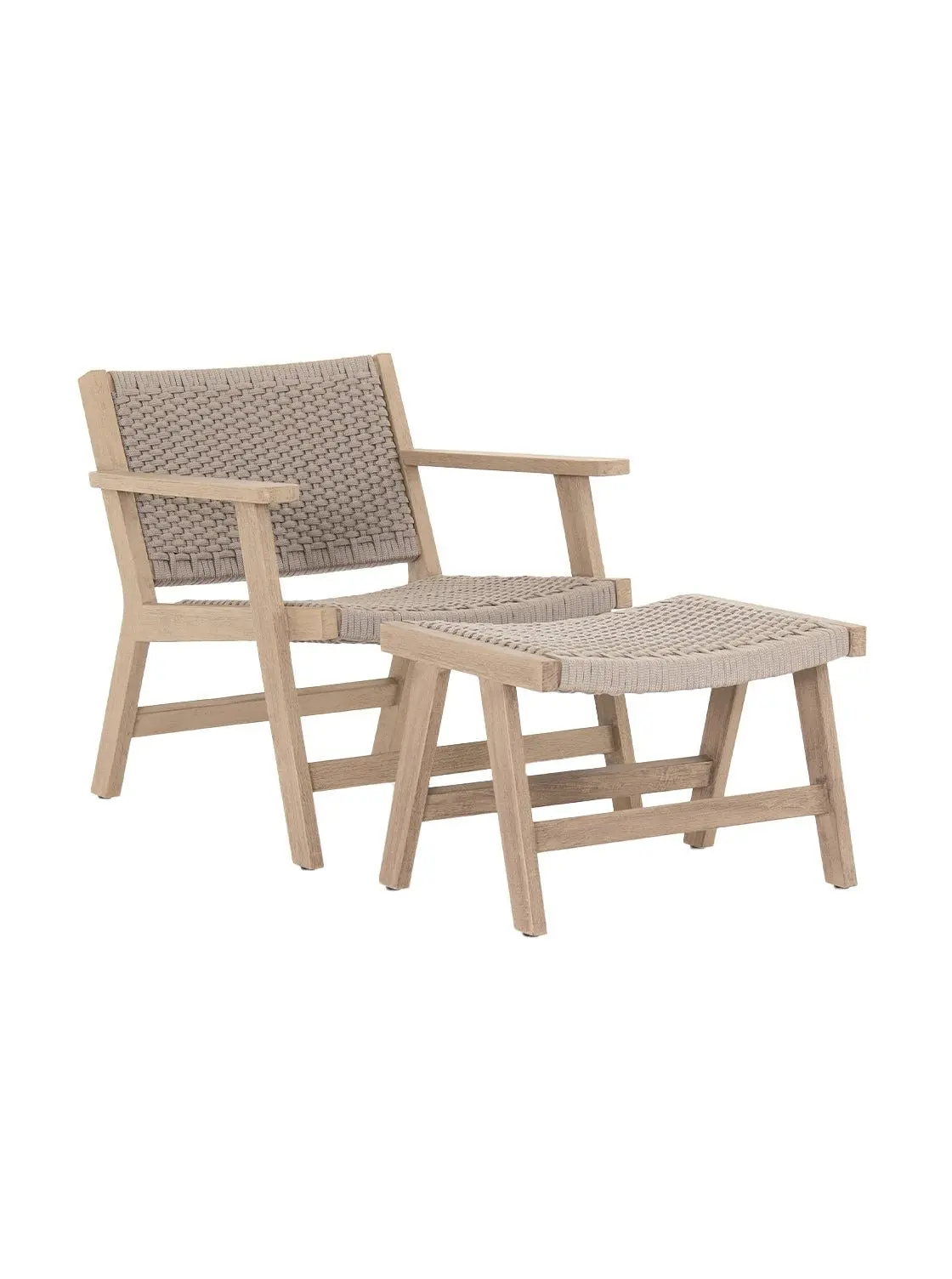 Dennis Outdoor Chair + Ottoman 2
