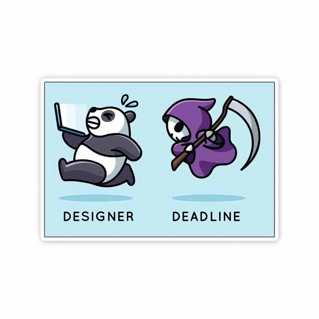Designer And Deadlines Sticker 1
