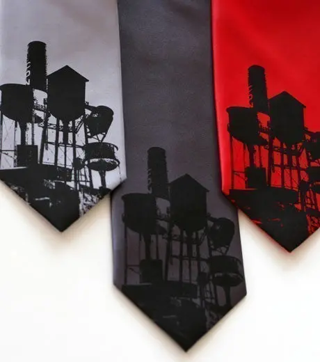 Water Towers Silk Necktie 1
